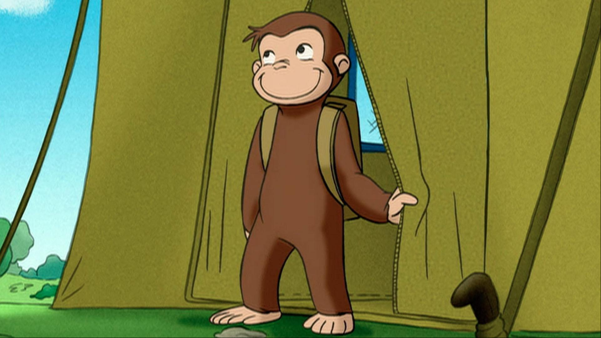 George loves camping. / George isn't tall enough to ride the roller coaster.