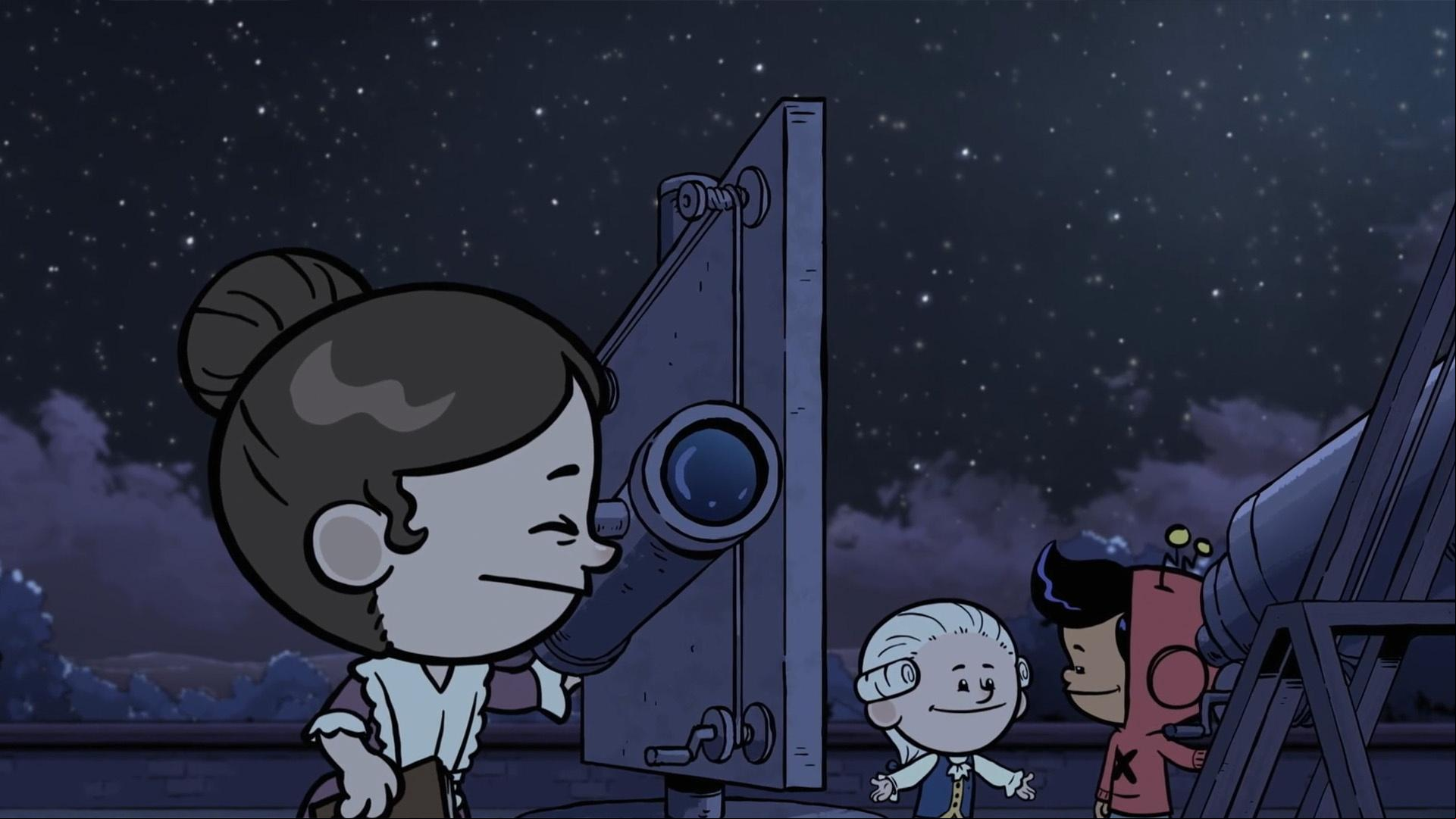William and Caroline Herschel are now astronomers and making new scientific discoveries.