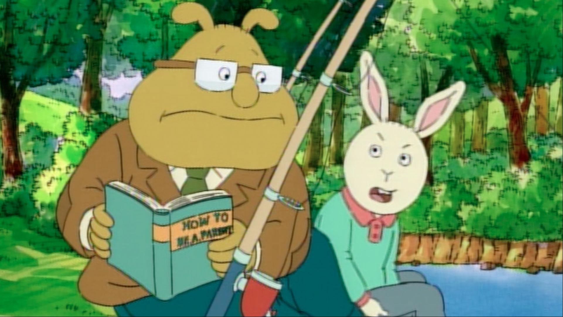 Arthur and the gang looks for a new Dad for Buster. / Prunella NEEDS flashpants.
