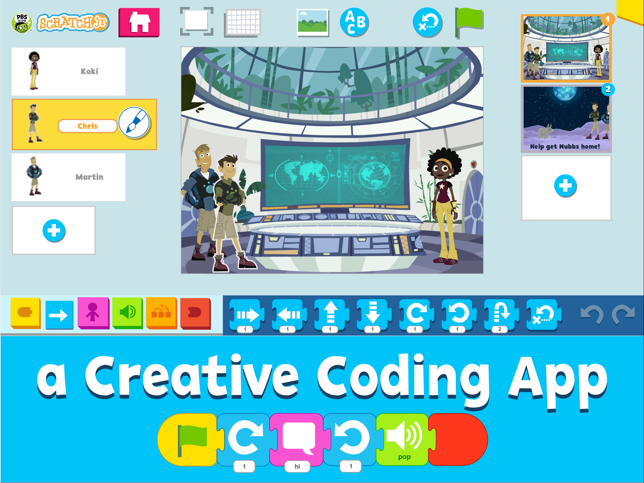 PBS KIDS ScratchJr screenshot.