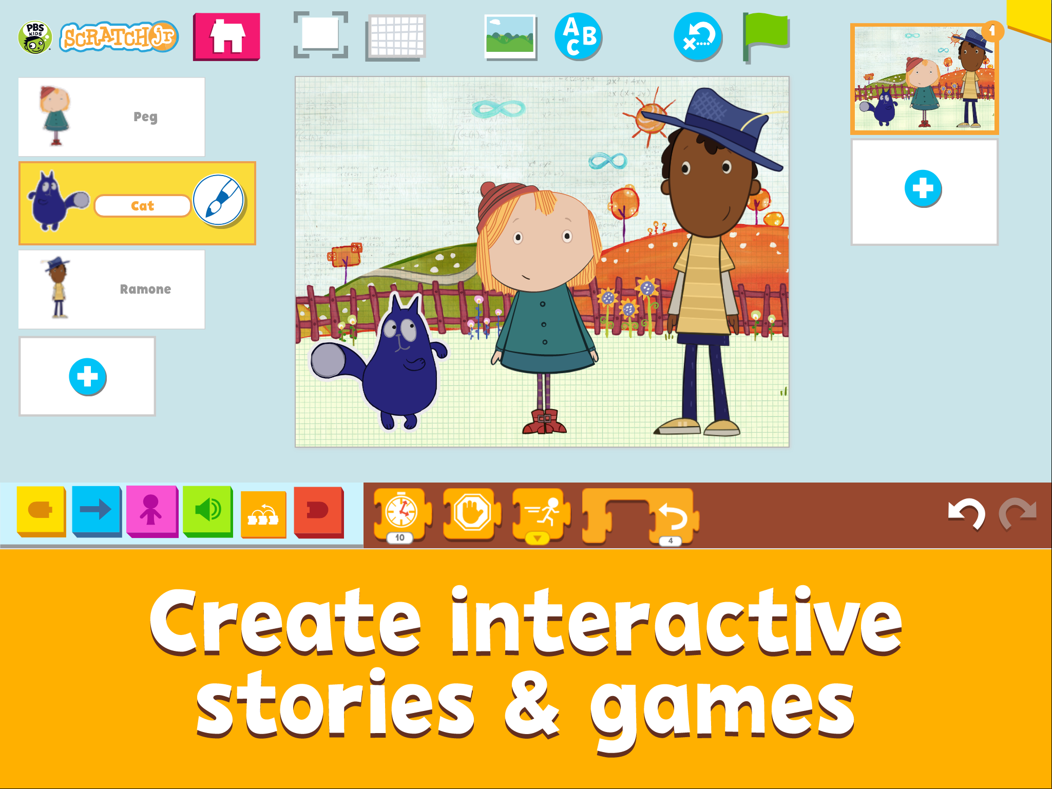 PBS KIDS ScratchJr screenshot.